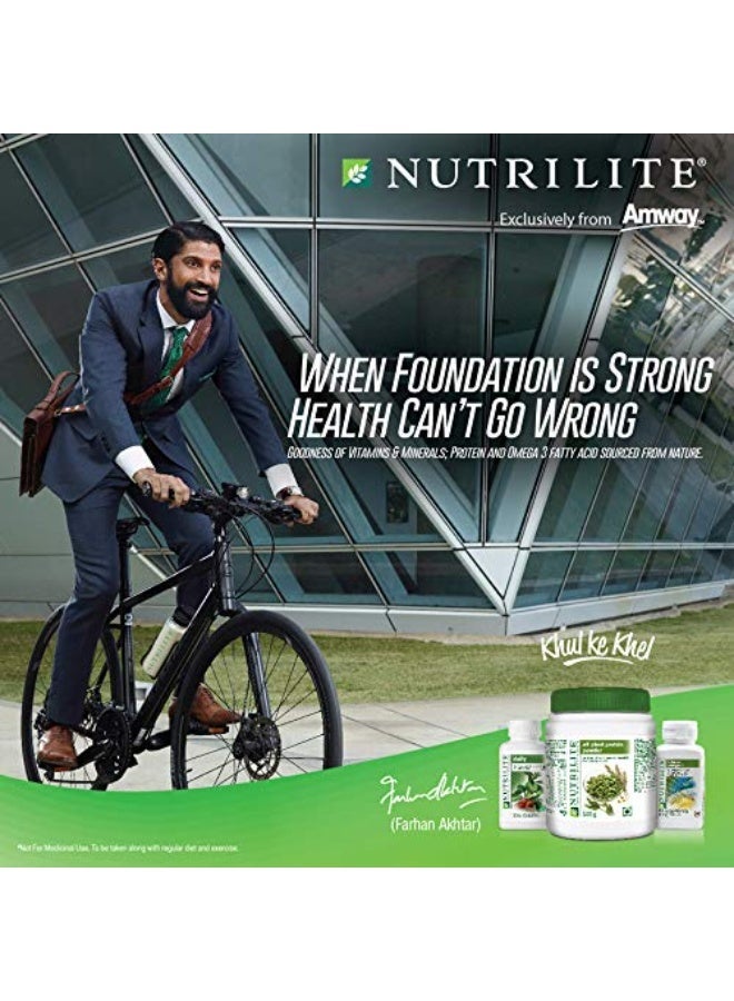 NUTRILITE 30 Serve PDO Pack ALL PLANT PROTEIN AND DAILY AND SALMON OMEGA 3 Contents: All Plant Protein Powder: 30 N sachets (10g) each Daily: 30 N tablets Salmon Omega-3: 30 N softgels - Image 2