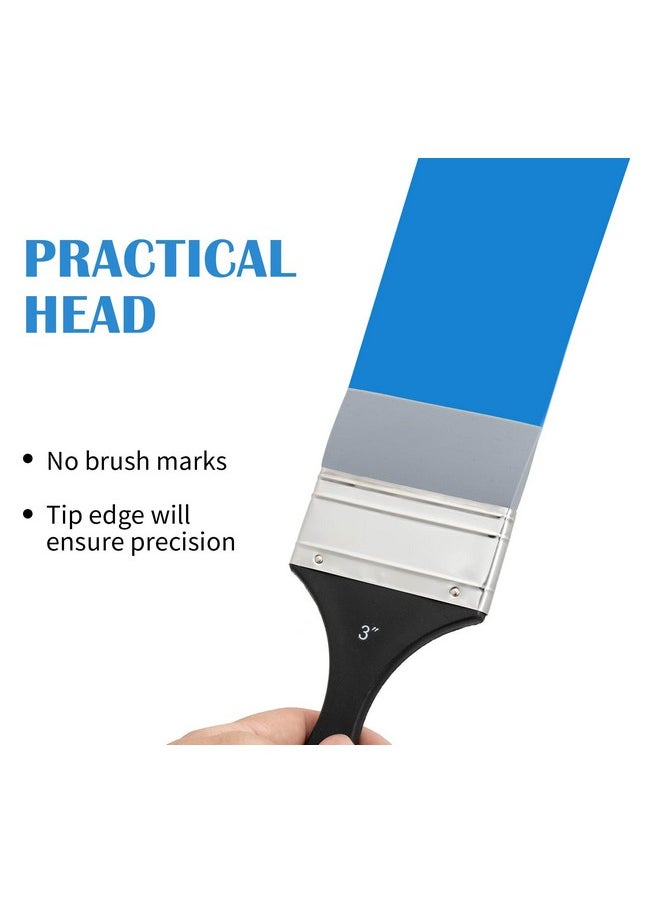 Falling In art - Falling in Art Silicone Paint Brush Set, Lined Edged Flexible Color Shapers, Flat Shaped Painting Tool for Water Based Acrylic Paints, Gouache, Oil, and All Water soluable Mediums 3Pcs(1'', 2'', 3'') - Image 1
