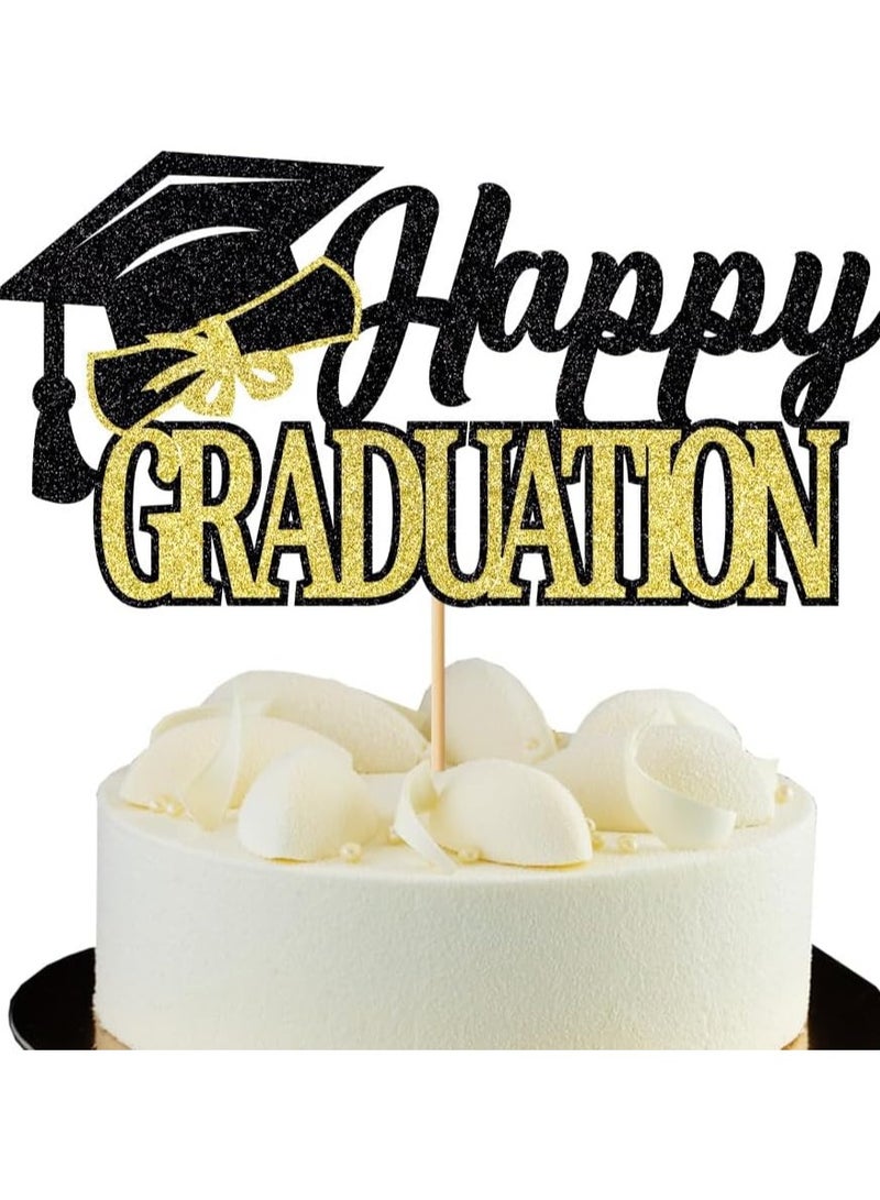 Happy Graduation Cake Topper，Class of 2024 Cake Topper，Graduation 2024 Cake Decorations, Congrats Grad for Happy Graduation 2024 Party Supplies