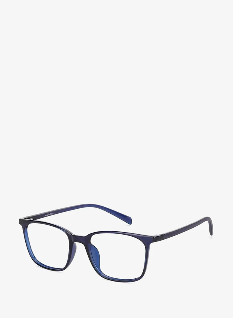 Lenskart Blu Lenskart Blu | Zero Power Blue Cut Computer Glasses | Anti Glare, Lightweight & Blocks Harmful Rays | UV Protection Specs | Men & Women | Medium | LB E13526 - Blue
