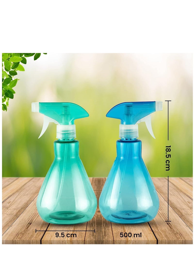 SYOSI Spray Bottles 2 pcs for Cleaning Empty Mist Spray Bottle Gardening, Hairdressing 500ml (Blue and Green) - Image 5