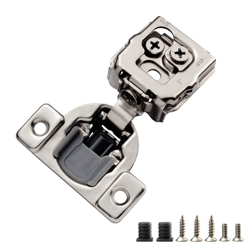 Stianc 2 Pack 1 Inch 3D Overlay Soft Close Cabinet Hinges For Face Frame Kitchen Cabinet, 3 Way Adjustability, Self Closing Concealed Cabinet Hinges-105 Degree - Image 1