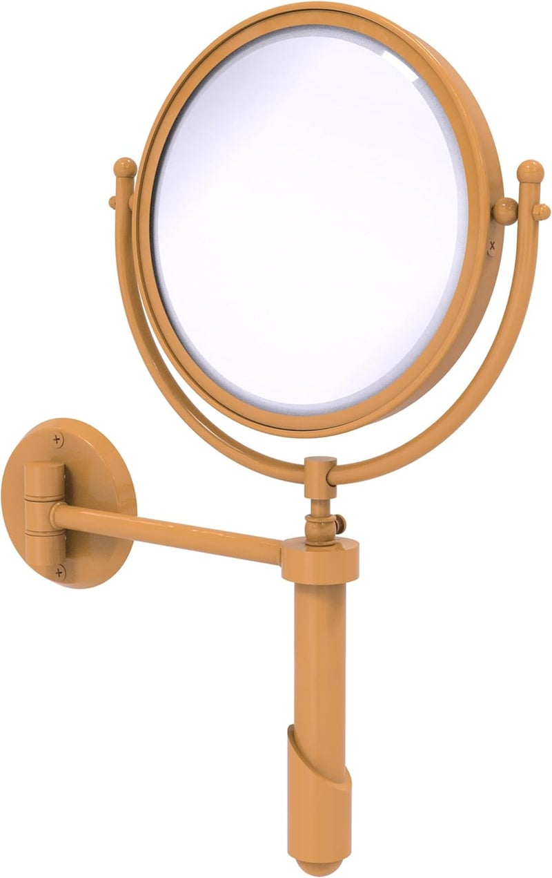 Allied Brass TRM-8/3X-GLY Tribecca Collection Wall Mounted Make-Up Mirror 8 Inch Diameter with 3X Magnification, Golden Yellow
