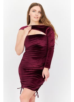 Women Plain Velvet Dress, Purple - pzsku/Z572C16DE2B7A2296BC45Z/45/_/1724351246/fb843fb4-736f-4faa-ac84-d06e6398b480