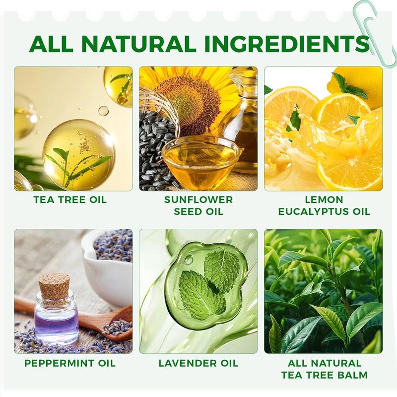 OUKEYA Tea Tree Oil Balm All Natural Tea Tree Balm Soothe Skin Discomfort And Moisturize Dry Skin On Hands Feet And Body Acne Eczema  Psoriasis Relief 282 oz - Image 2