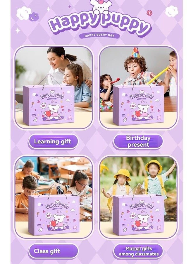 بيوينتي مجموعة هدية لوازم مدرسية لطيفة ، قضية قلم رصاص كبيرة السعة كيس قلم رصاص مع ملاحظات لاصقة مطبوعة لطيفة ، أقلام للطالب - Image 2