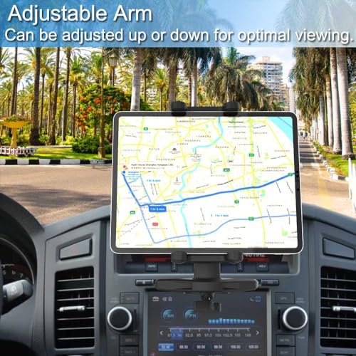 Cuxwill Adjustable 360 Car CD Slot Mount Tablet Holder for iPad & Cell Phone - Image 2