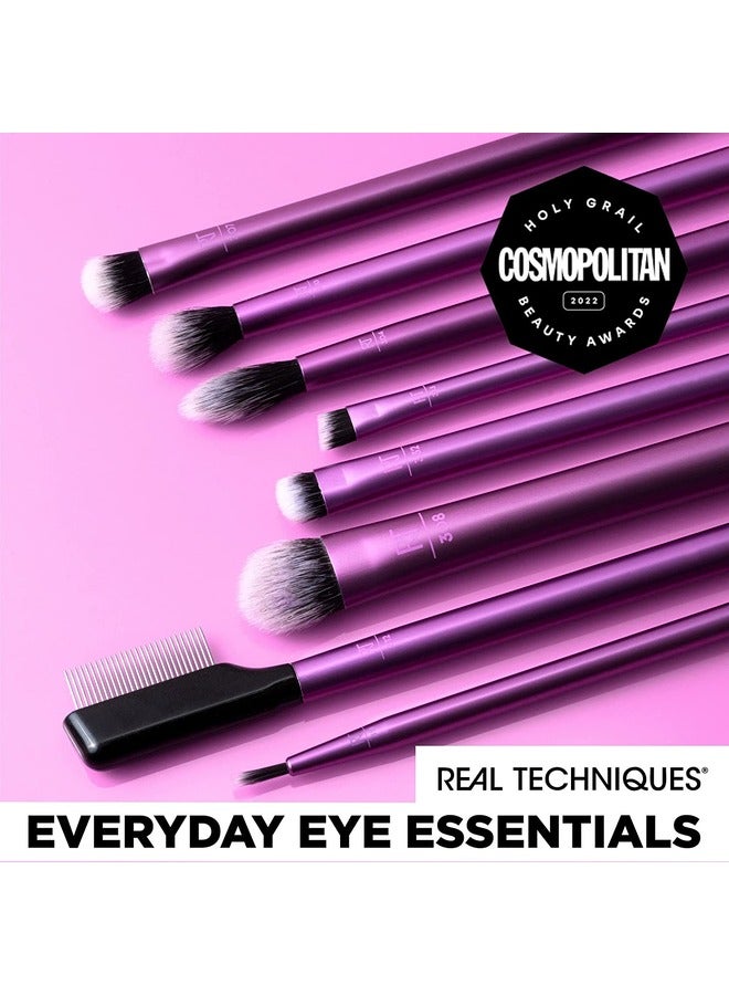 Real Techniques Enhanced Eye Set Eyeshadow & Eyeliner Makeup Brush Kit for Every Look Multicolour - Image 4