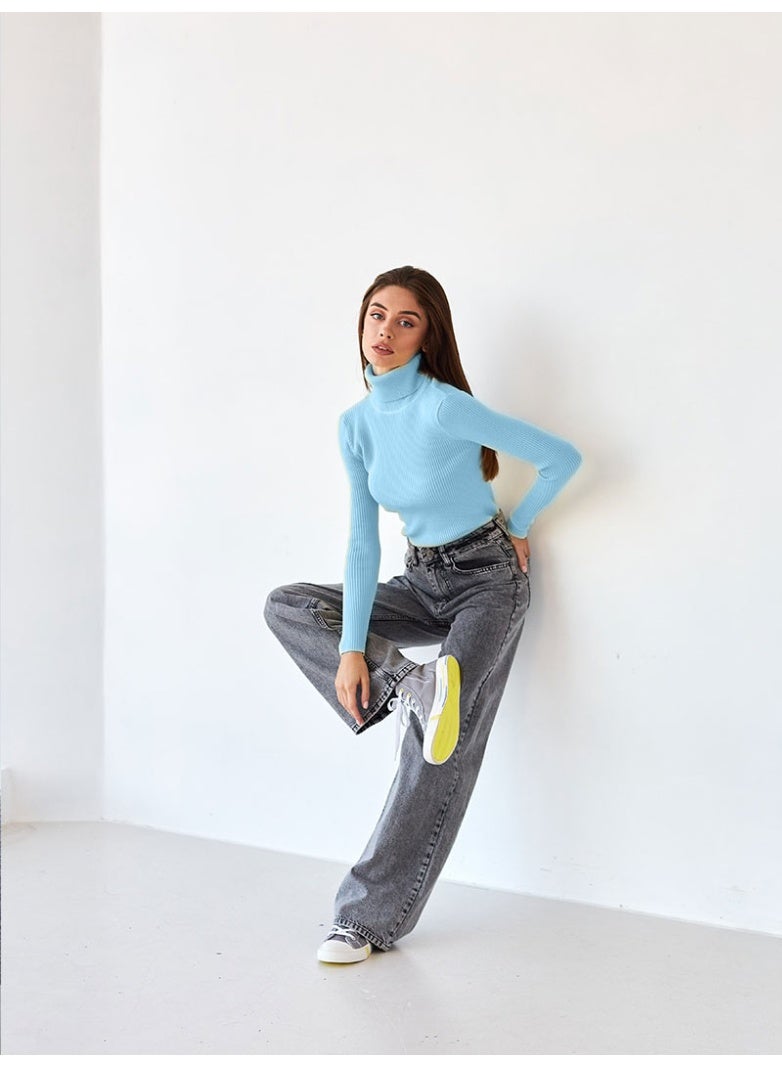 NIBEMINENT سويتر نسائي أساسي بقلنسوة من بورن ليديز، ملابس خريف شتاء، سويتر ضيق للنساء، سويتر محبوك ناعم ودافئ - Image 4