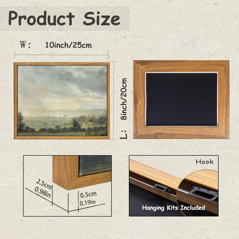 KBKBART مؤطرة مؤطرة الجدار الجدار الجدار المطبوعات الرجعية وادي غابة أخضر الطبيعة ويلدرنس الرسوم التوضيحية قماش - Image 5