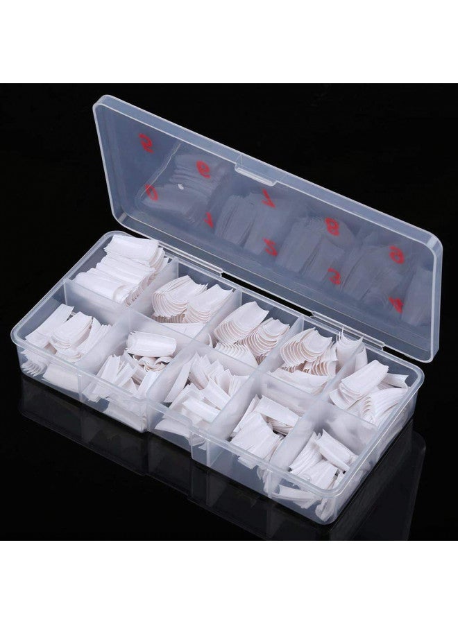 Beuniar Acrylic Nail Tips White 500Pcs French Artificial False Tip for Manicure Nails Art Salons & Home DIY - Image 1