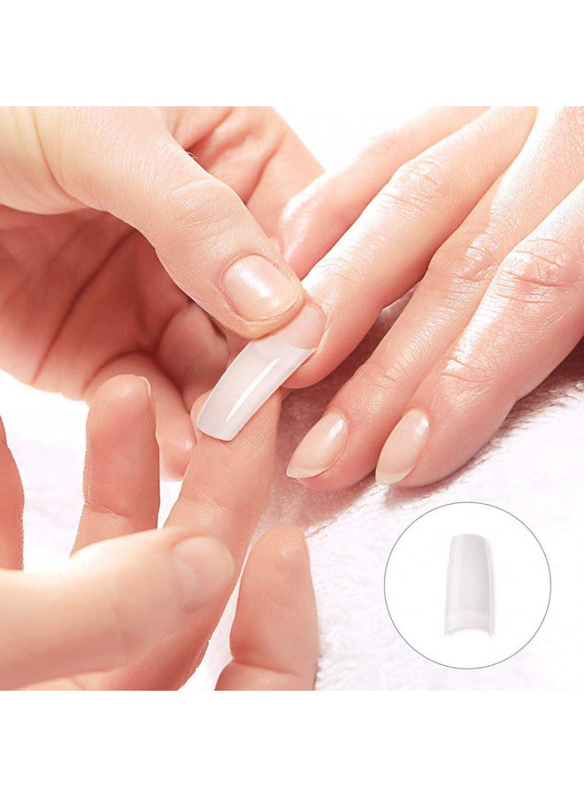Beuniar Acrylic Nail Tips White 500Pcs French Artificial False Tip for Manicure Nails Art Salons & Home DIY - Image 3