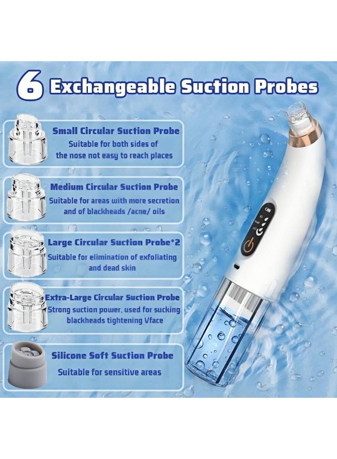 Flintronic Blackhead Remover Vacuum – Facial Pore Cleanser with Water Tank, 3 Suction Modes & 6 Heads, Rechargeable Skin Care Device - Image 4