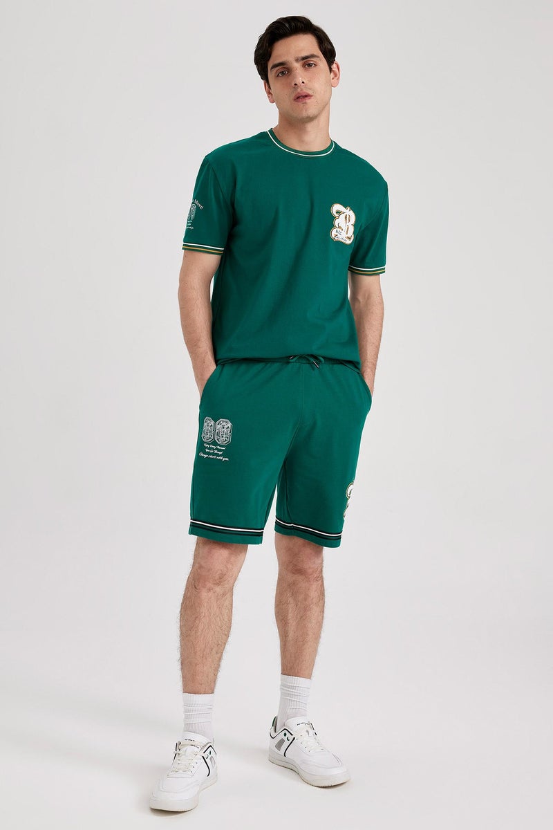 DeFacto Green Man Regular Fit Sweatshirt Fabric Shorts Casual - Image 2