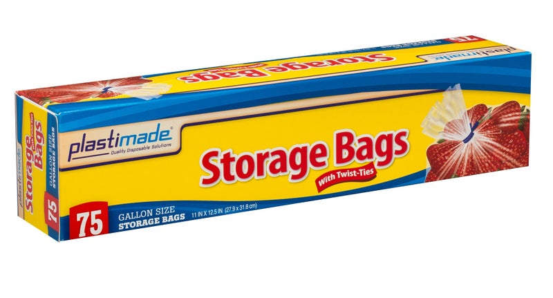Plastimade Disposable Plastic Storage Bags With Original Twist Tie, 1 Gallon Size, 150 Bags, Great For Home, Office, Vacation, Traveling, Sandwich, Fruits, Nuts, Cake, Cookies, Or Any Snacks (2 Packs) - Image 4