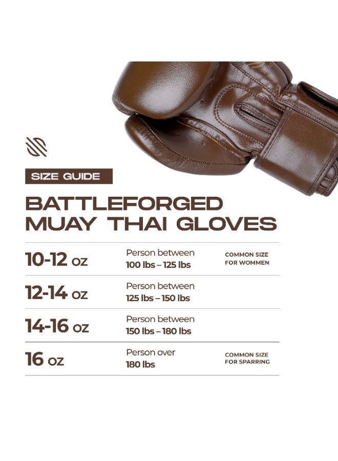 Sanabul Battle Forged Boxing Gloves for Men & Women, Kickboxing MMA, Muay Thai Gloves and Heavy Bag Training Punching & Sparring, Brown - Image 5