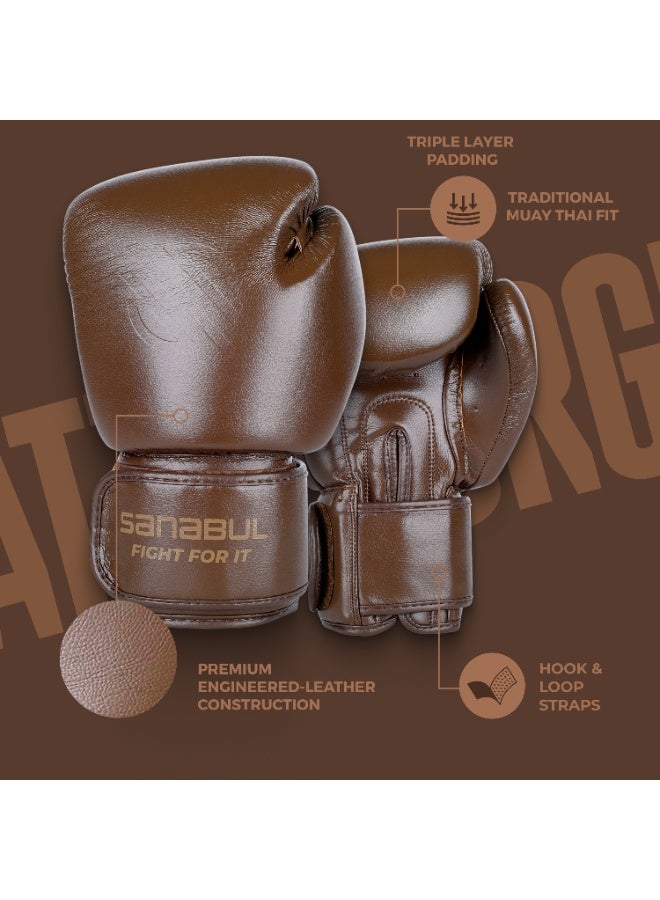 Sanabul Battle Forged Boxing Gloves for Men & Women, Kickboxing MMA, Muay Thai Gloves and Heavy Bag Training Punching & Sparring, Brown - Image 4