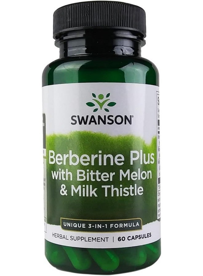 SWANSON سوانسون بيربرين بلس مع البطيخ المر وخرشوف الحليب - تركيبة 3 في 1 60 كبسولة - Image 1