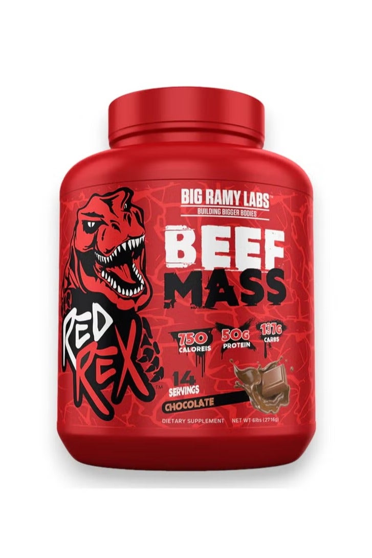 BIG RAMY LABS ماس لحم بقر ريد ركس، بنكهة الشوكولاتة، 6 رطل