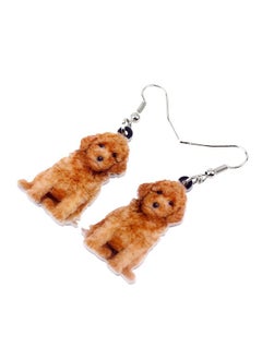 DOWAY Doway Acrylic Poodle Earrings Dangle Adorable Golden Doodle Dog Jewelry For Women Charms Birthday Party Accessories Gifts (Golden Doodle Poodle C)  - Image 3