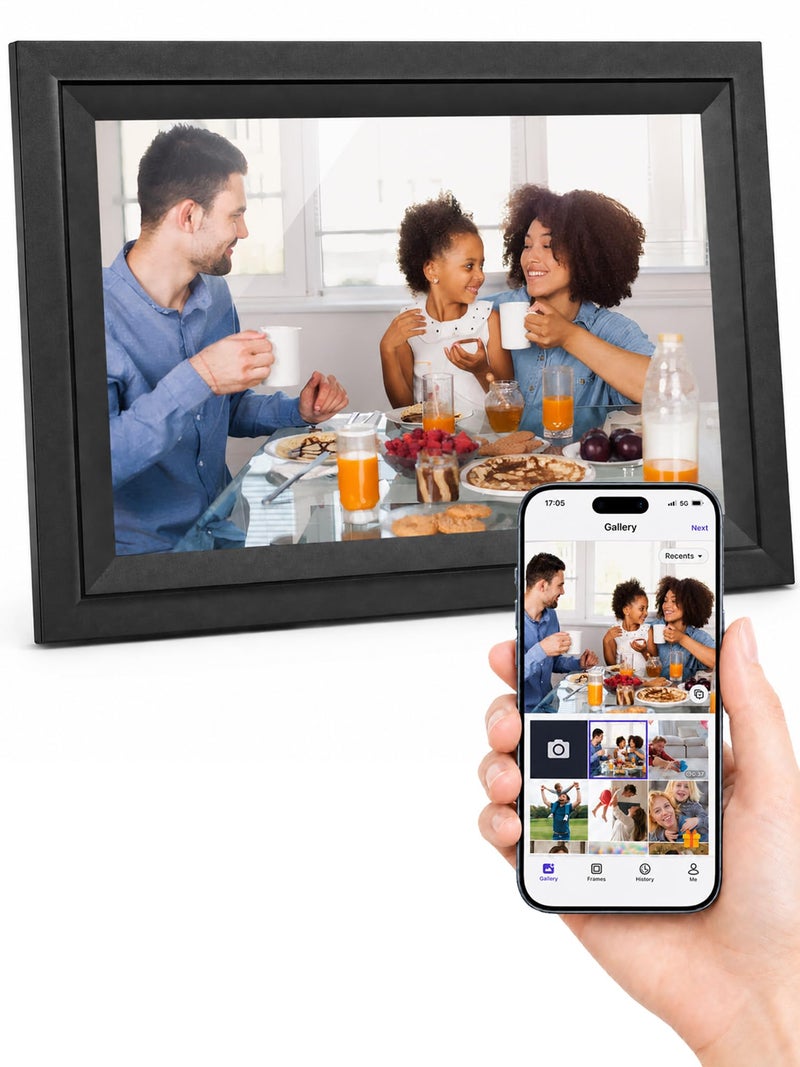 SAMMIX Digital Picture Frame 101 Inch WiFi Digital Photo Frame Electronic IPS Touch Screen 16GB TabletopWallMounted Share Photos and Video with Uhale App Birthday Gifts for Mom Women - Image 2