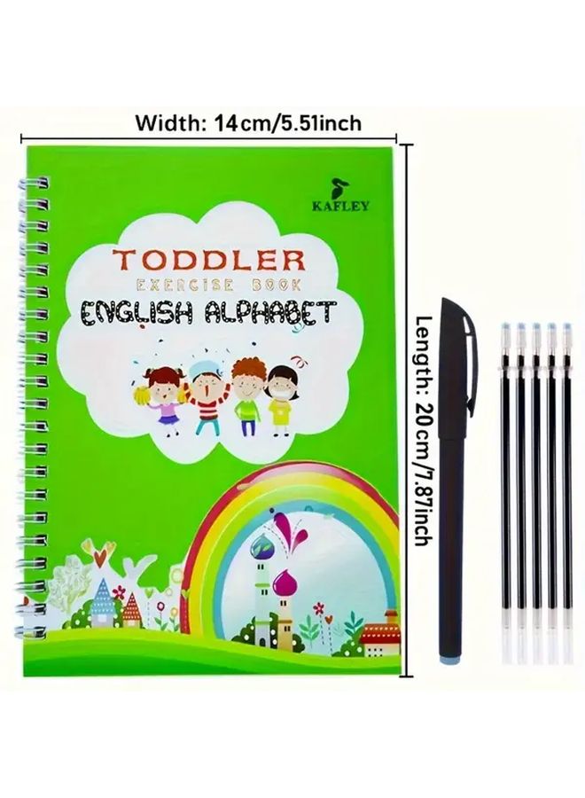 Yellow Reusable 3D Calligraphy Practice Book for Kids English Math Learning Drawing Art Workbook - Image 2
