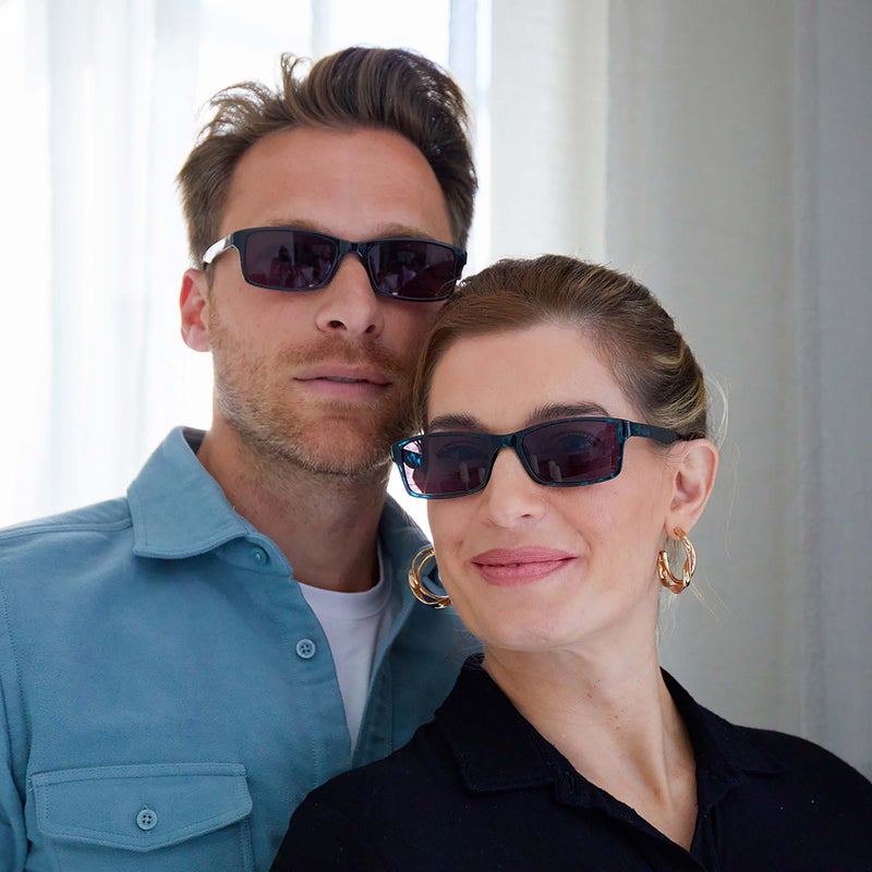 OPULIZE PEP Reading Sunglasses for Women Men - Large Rectangular Designer Frame - Tinted UV400 Protection Lens - Comfort Spring Hinges - Brown Tortoiseshell +3.50 - Image 3