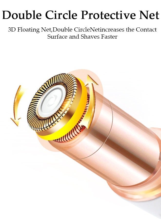 DUNISO Painless Facial Hair Remover for Women, Mini Razor for Women, Precision Brow Trimmer, Rechargeable Facial Hair Removal, for Upper Lip, Chin, Eyebrow, Neck, Leg - Image 5