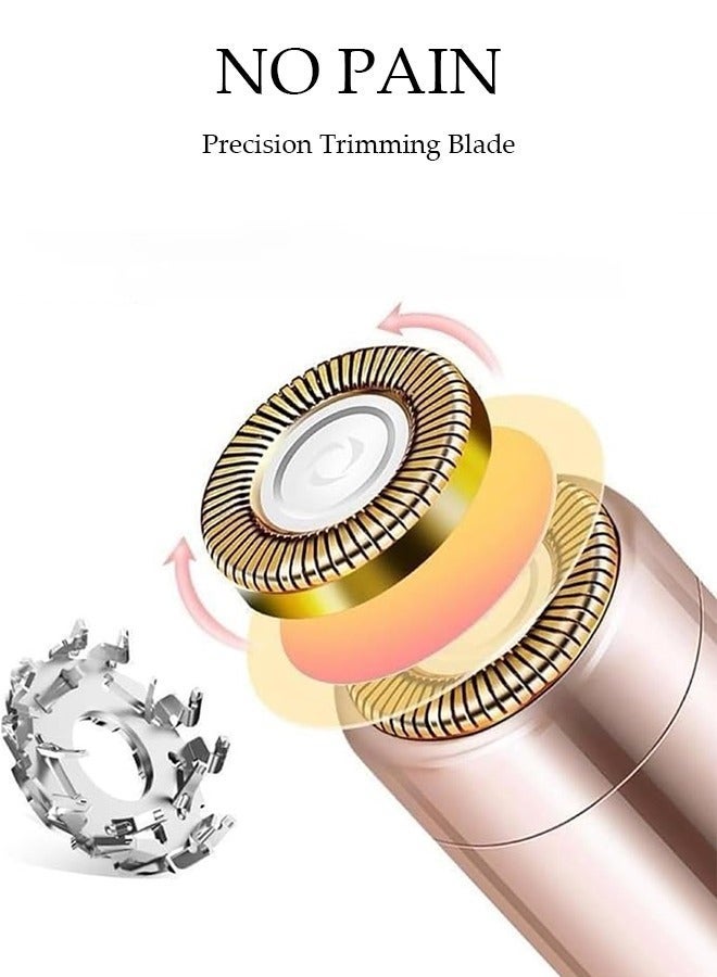 DUNISO Painless Facial Hair Remover for Women, Mini Razor for Women, Precision Brow Trimmer, Rechargeable Facial Hair Removal, for Upper Lip, Chin, Eyebrow, Neck, Leg - Image 4