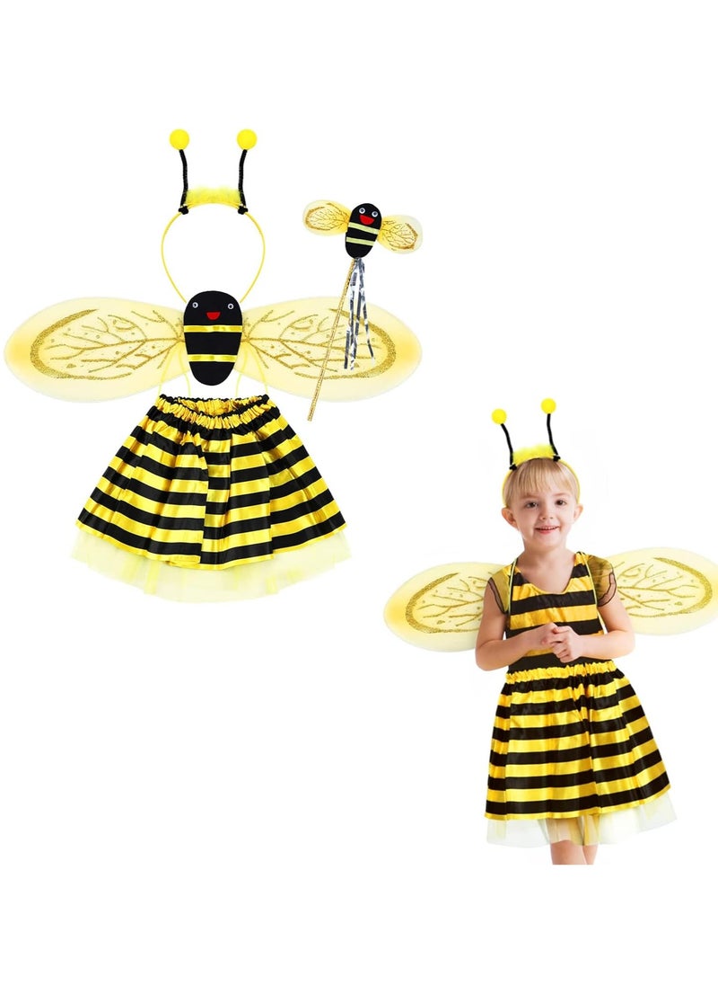 GUDOO Parties Costumes Accessories for Girls, SYOSI Children Dress-up Costume Include Tutu Skirt Fairy Butterfly Wing Bee Ladybug Headband  - Image 1