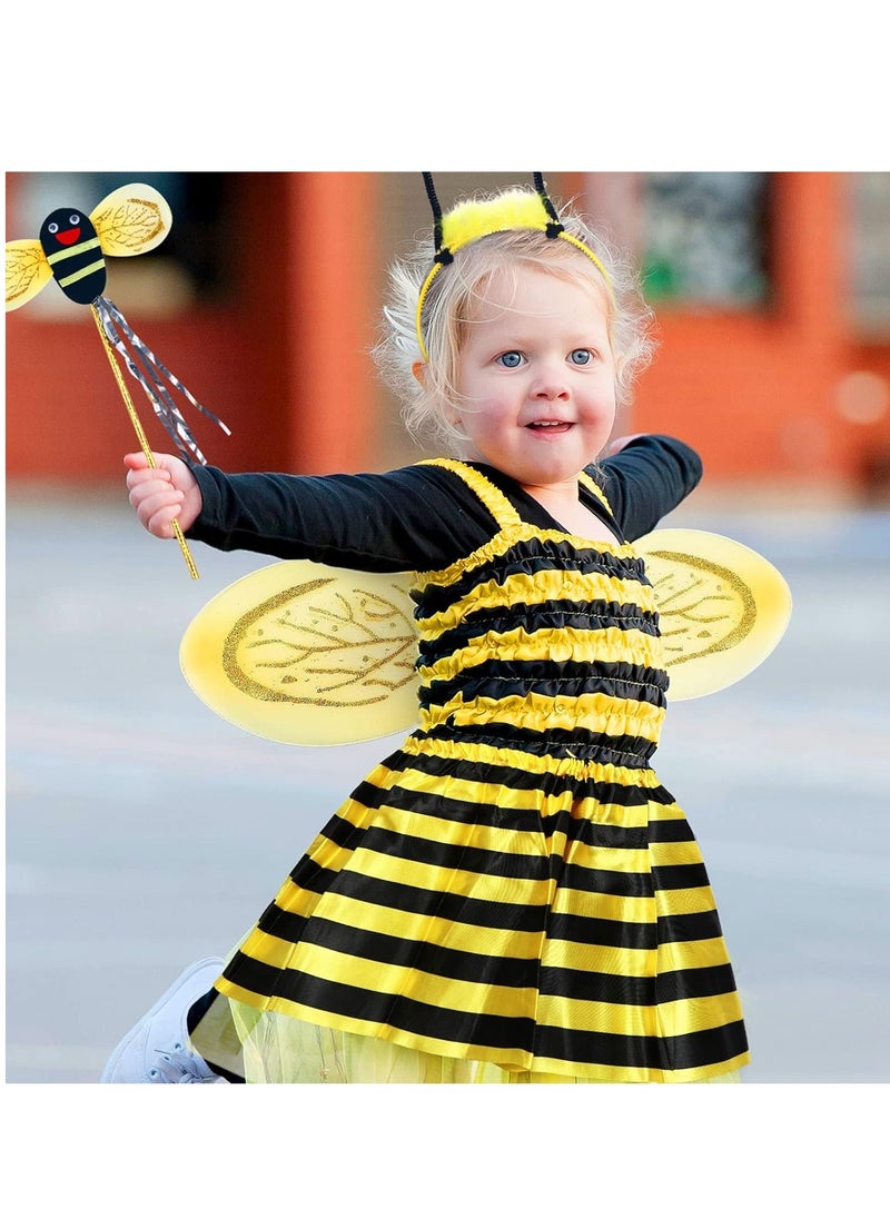 GUDOO Parties Costumes Accessories for Girls, SYOSI Children Dress-up Costume Include Tutu Skirt Fairy Butterfly Wing Bee Ladybug Headband  - Image 2