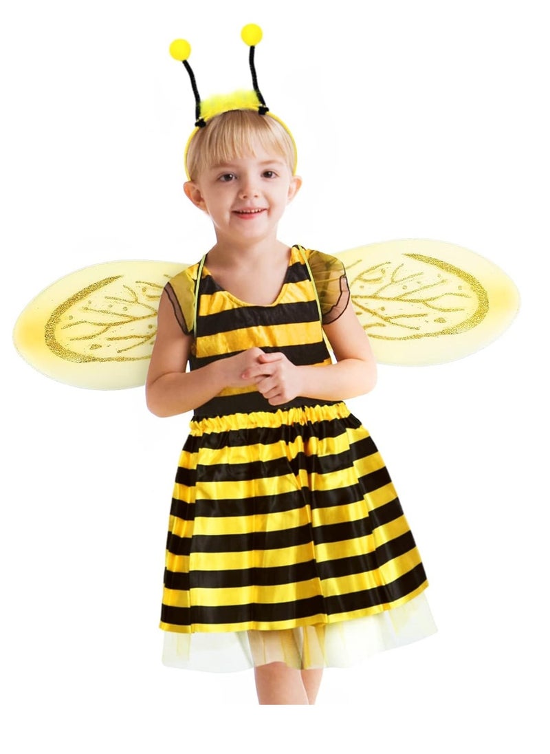 GUDOO Parties Costumes Accessories for Girls, SYOSI Children Dress-up Costume Include Tutu Skirt Fairy Butterfly Wing Bee Ladybug Headband  - Image 4