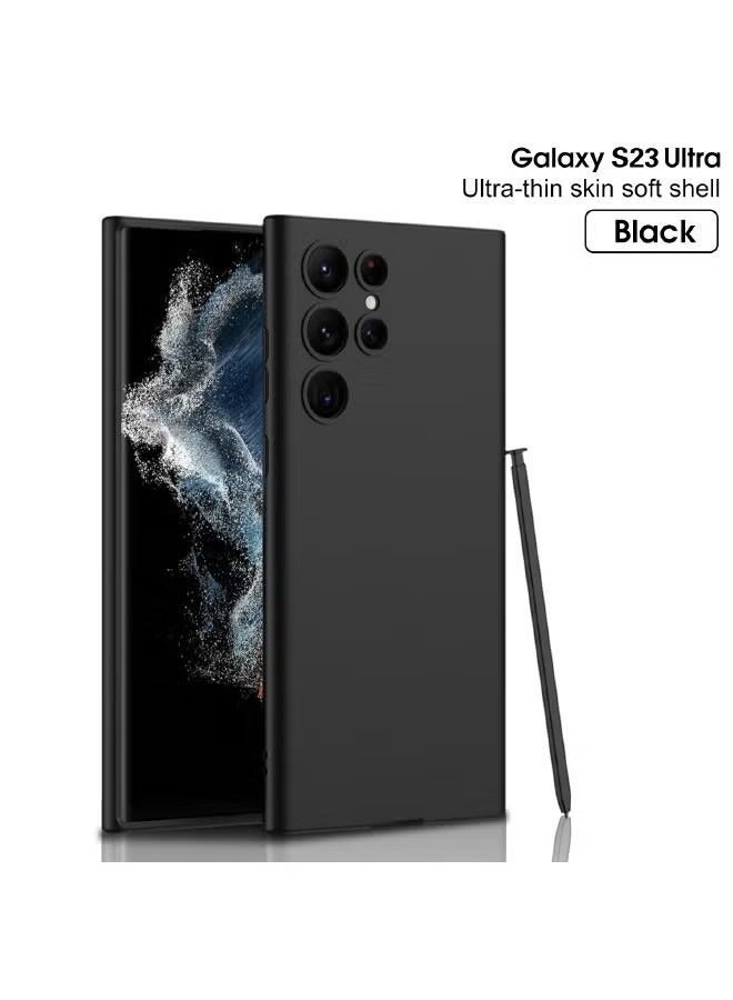 Samsung Galaxy S23 Ultra Case, Slim Liquid Silicone Skin Feeling, -Grade Drop-Proof Protective Cover，Shockproof，Anti-Yellowing，Anti-Scratch （Black) - Image 2
