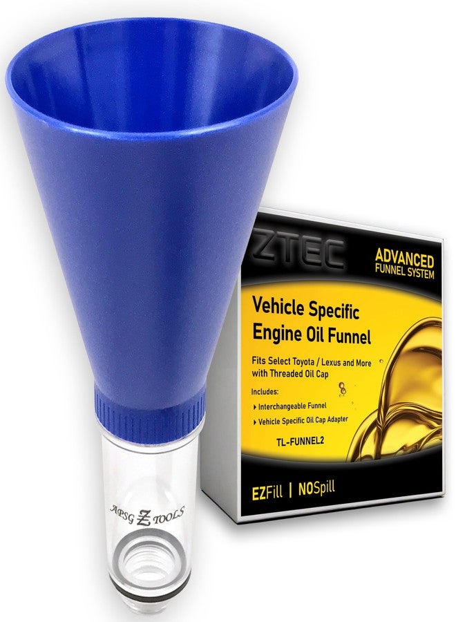 APSG Locking Oil Funnel | Compatible with Select Toyota Lexus Scion | No-Spill Tool Screws Directly INTO Filler | Fast & Easy Oil Change/Fill with No Mess ! - Image 1