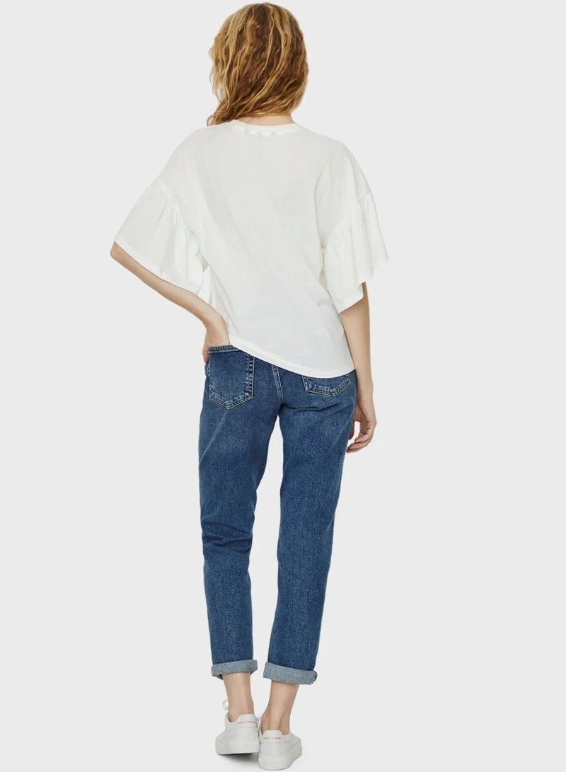 VERO MODA Ruffle Sleeve Top