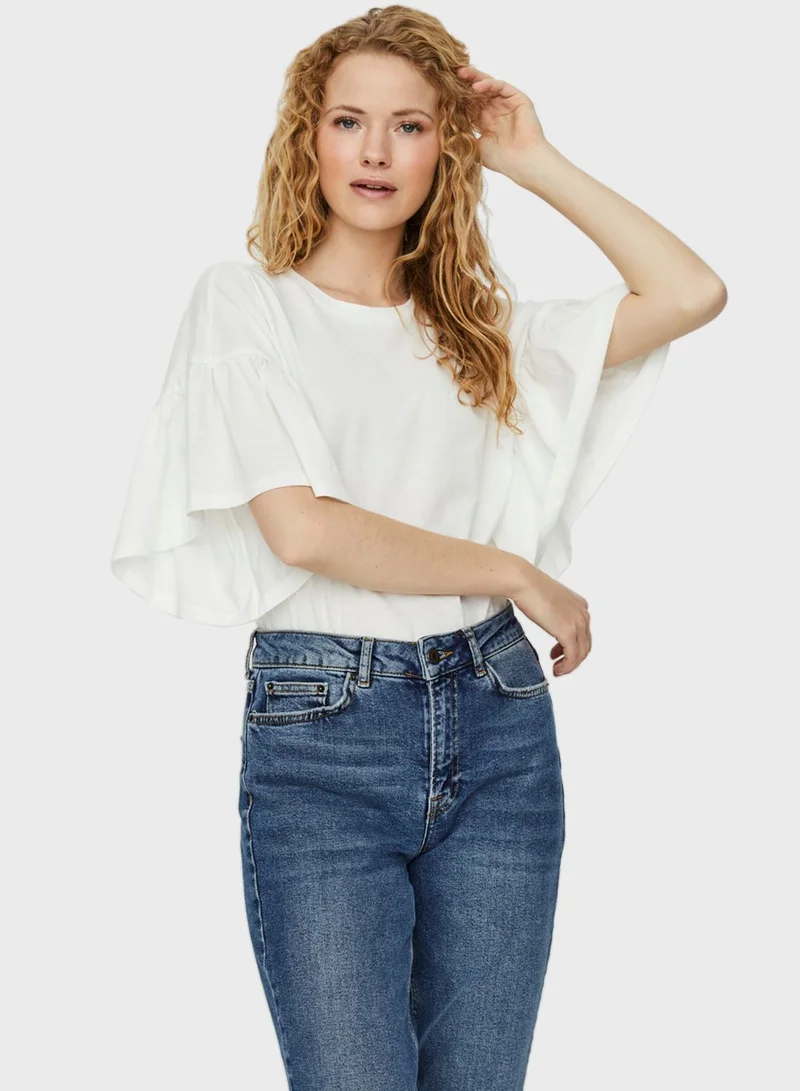 VERO MODA Ruffle Sleeve Top