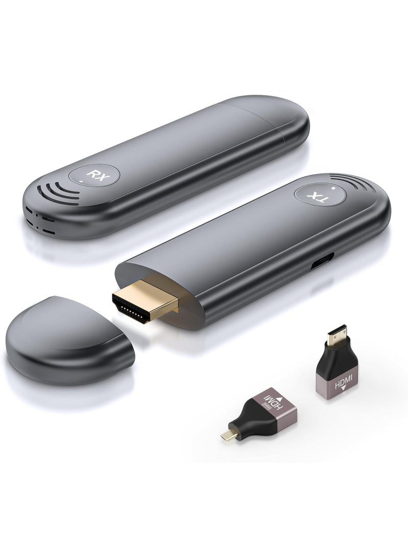 Wireless HDMI Transmitter and Receiver Set – Plug and Play, No WiFi Required – 30M Range, 1080P, 5GHz Mini & Micro HDMI Converter - Image 1