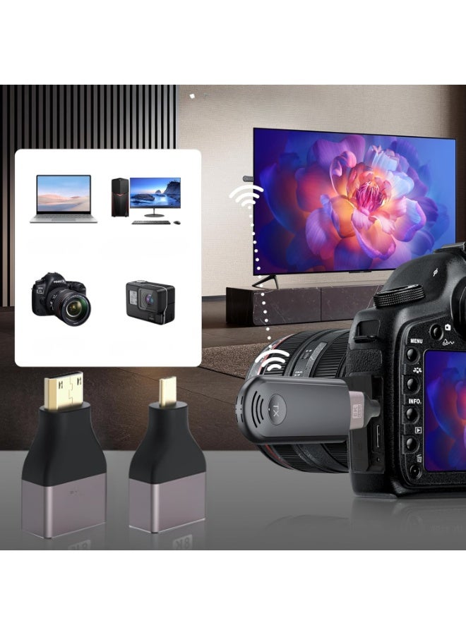 Wireless HDMI Transmitter and Receiver Set – Plug and Play, No WiFi Required – 30M Range, 1080P, 5GHz Mini & Micro HDMI Converter - Image 2