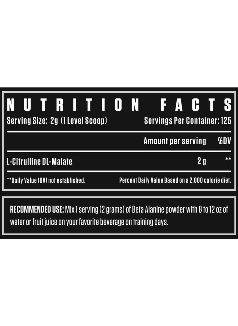 DEXTER JACKSON Black Series Citrulline Malate 250g - 125 Servings | Premium Nitric Oxide Support for Enhanced Blood Flow and Workout Performance  - Image 4