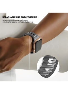 Sport Bands Compatible with Apple Watch Ultra Band 49mm 45mm 44mm 42mm 41mm 40mm 38mm,Men Women Soft Silicone Waterproof Strap for iWatch Series 8 7 6 5 4 3 2 SE Ultra (42/44/45/49mm, Dark Gray)
