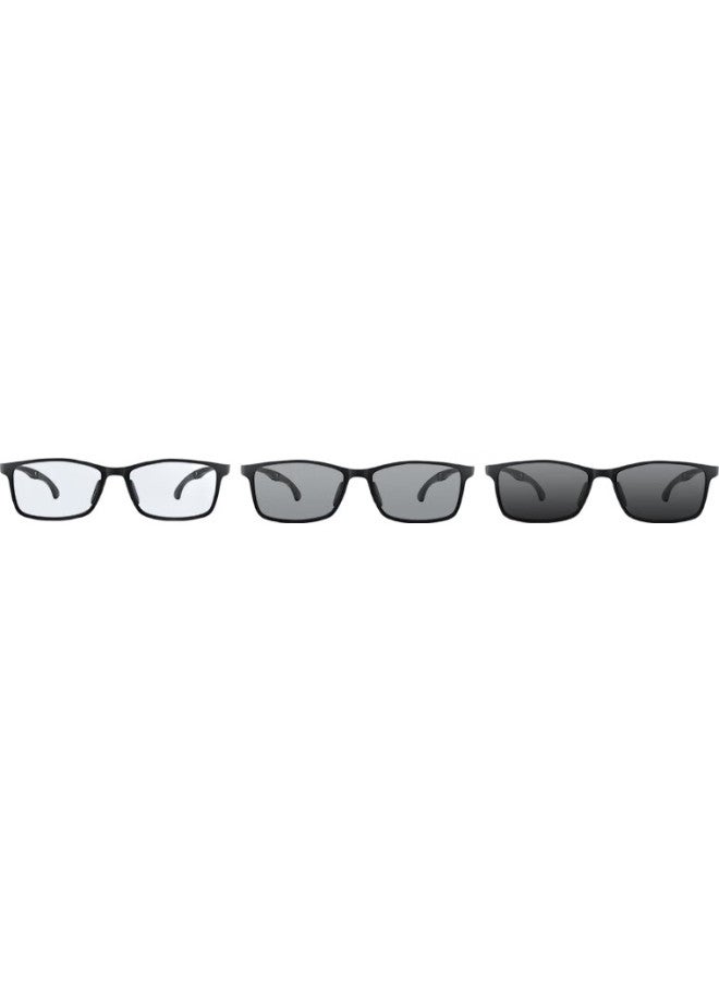 Mirror State Jingbang Men'S Sports Myopia Glasses With Blue Light Blocking And Photochromic Lenses, Imported Ems Ultra-Light Grey Eyeglass Frame - Image 3