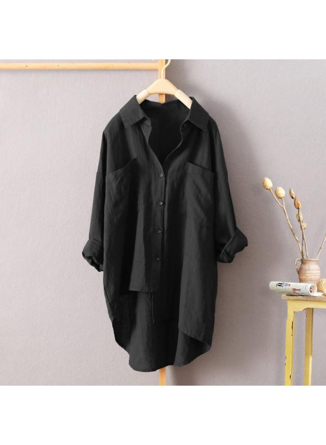 VUELO New Casual Style Solid Color Shirt Spring And Autumn New Women's Cardigan Double Pocket Long Sleeve Elegant Top Women's Shirt