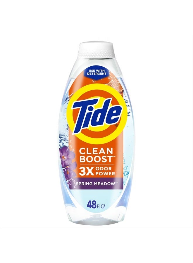 Tide Deep Cleansing Fabric Rinse with 3X Odor Power, Spring Meadow, 48 oz - Image 1