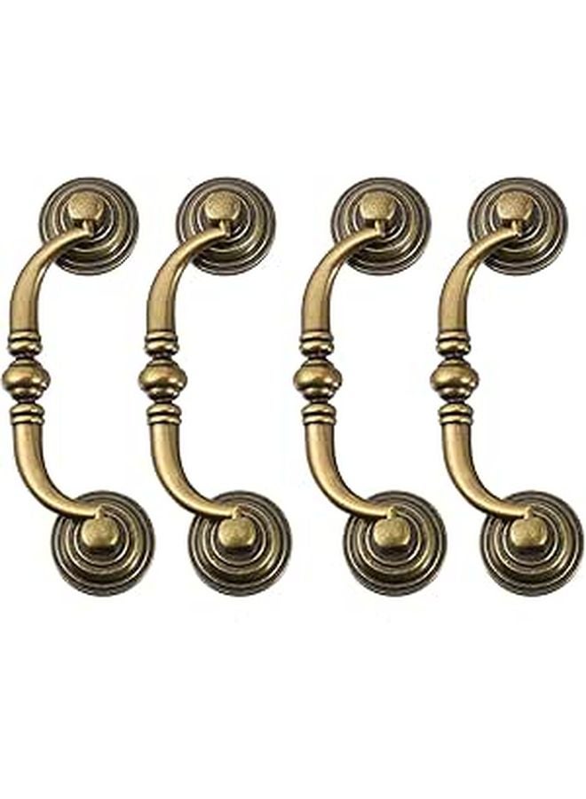 Vintage Bronze Cabinet Drawer Pulls 4 Pcs European Style Kitchen Hardware - Image 1