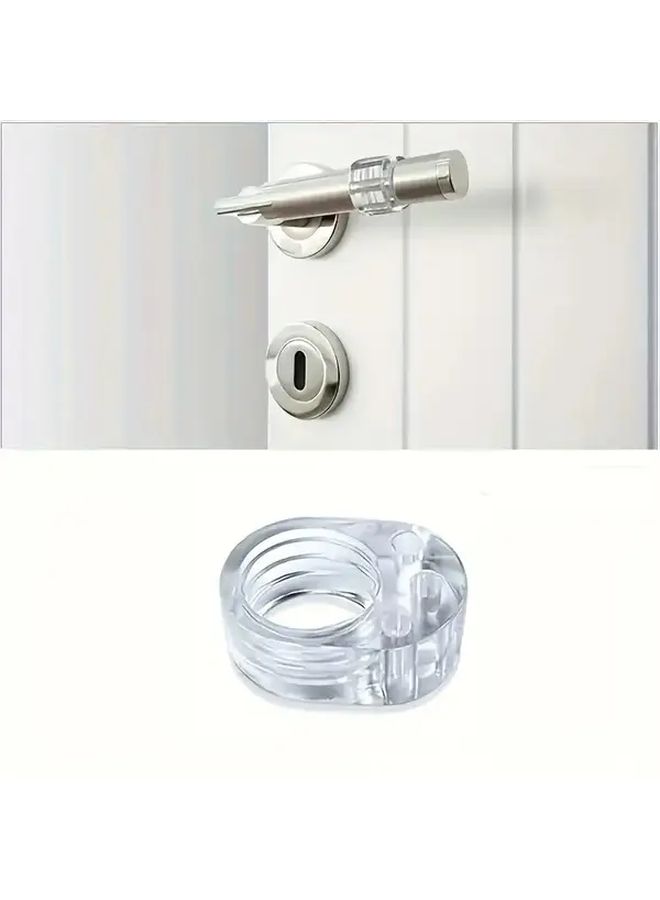 1pc Transparent Door Handle Impact Protectors Home Safety Door Buffer Rings - Image 5