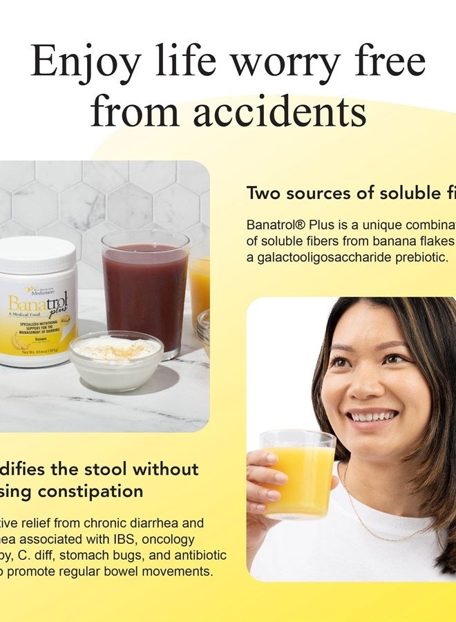 Medtrition باناترول® مضاد طبيعي للإسهال مع بروبيوتيك، تخفيف من الإسهال المزمن، متلازمة القولون العصبي، الإسهال المتكرر، غذاء طبي مدعوم سريرياً، غير مسبب للإمساك، 28 حصة (موز)  - Image 3