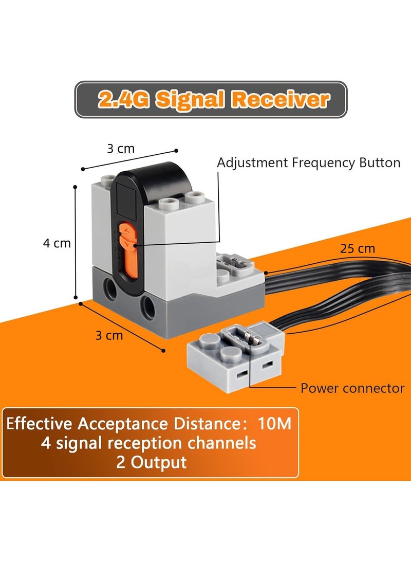 5-in-1 Power Functions for Technic Buliding Block, DIY Motorized Building Set, Motor Kit Technical Parts with M-Motor, Remote Control, Receiver, Battery Box - Image 4