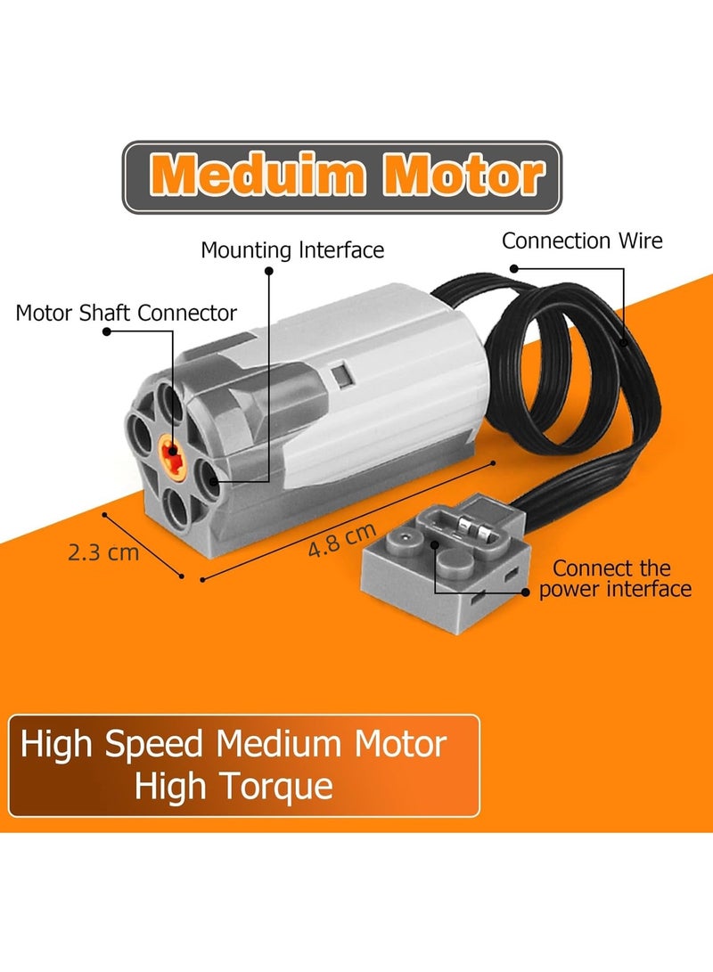 5-in-1 Power Functions for Technic Buliding Block, DIY Motorized Building Set, Motor Kit Technical Parts with M-Motor, Remote Control, Receiver, Battery Box - Image 5
