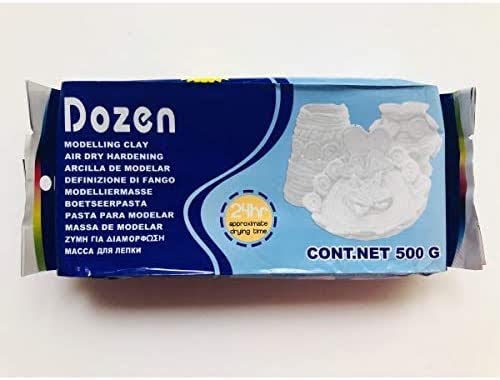 SCHMIDT Dozen Natural AirDry Clay WhiteAllPurpose Modeling Clay for Sculpting Hand Modeling and Throwing NonToxic Ceramic Art Class Handicraft Making Sculpting Gifts for Children 500gm 4 - Image 1