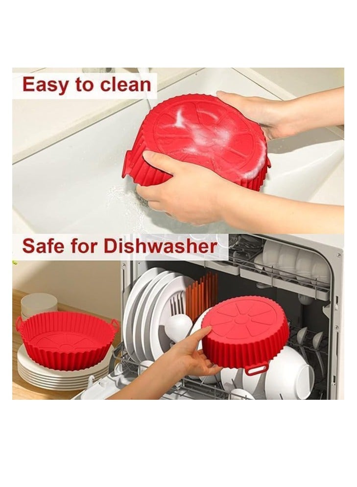 Spaceshoop 6 Pieces reusable air fryer silicone liners heat resistant non-stick air fryer basket for air fryer oven accessories - Image 2